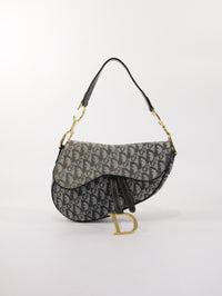 Christian Dior Saddle - Blauw / Canvas / Christian Dior - Saddle
