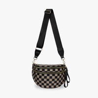 Valla | Crossbody Bag - Checkered Black Brown