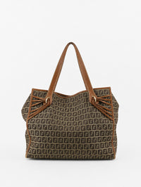 Fendi schoudertas - Bruin / Canvas / Geen stijl